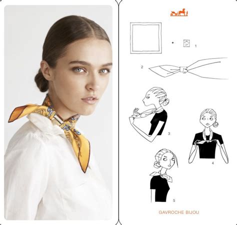 hermes gavroche|How To Tie An Hermès 45 Pocket Scarf: Nine Style Tutorial.